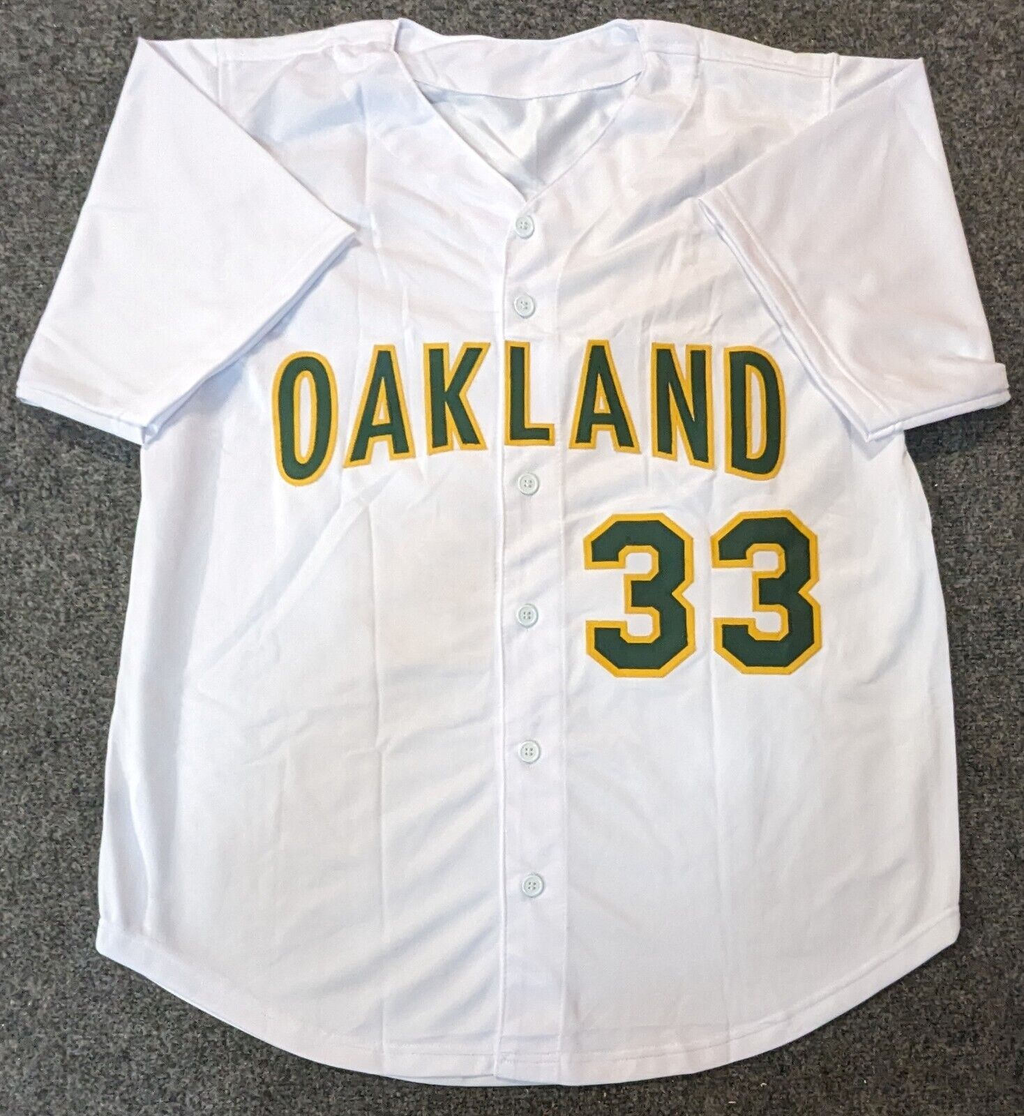 Jose Canseco Oakland Athletics Autographed Yellow Mitchell & Ness