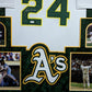 MVP Authentics Framed In Suede Oakland A's Rickey Henderson Autographed Signed Jersey Jsa Coa 1575 sports jersey framing , jersey framing