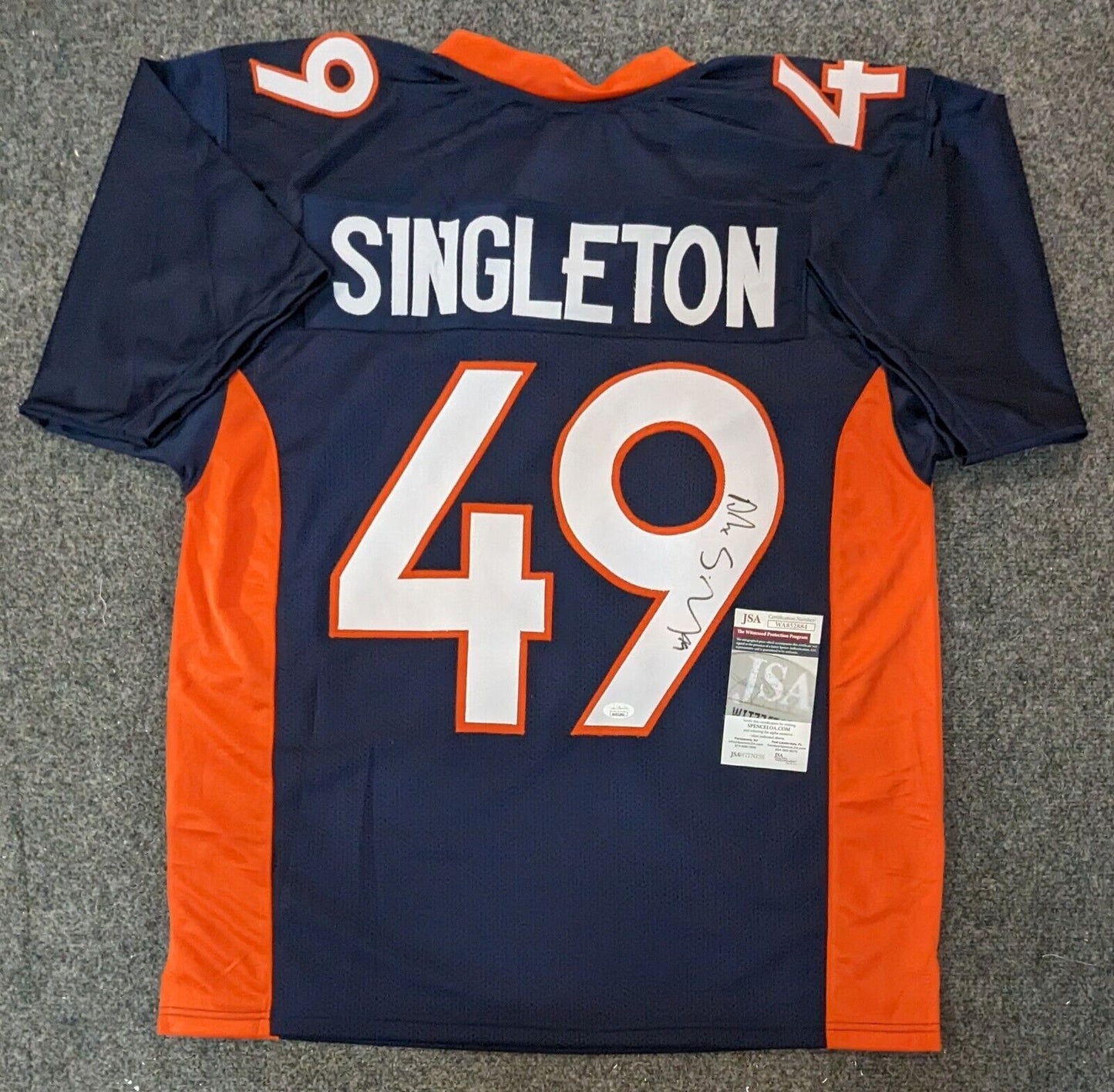 MVP Authentics Denver Broncos Alex Singleton Autographed Signed Jersey Jsa  Coa 90 sports jersey framing , jersey framing