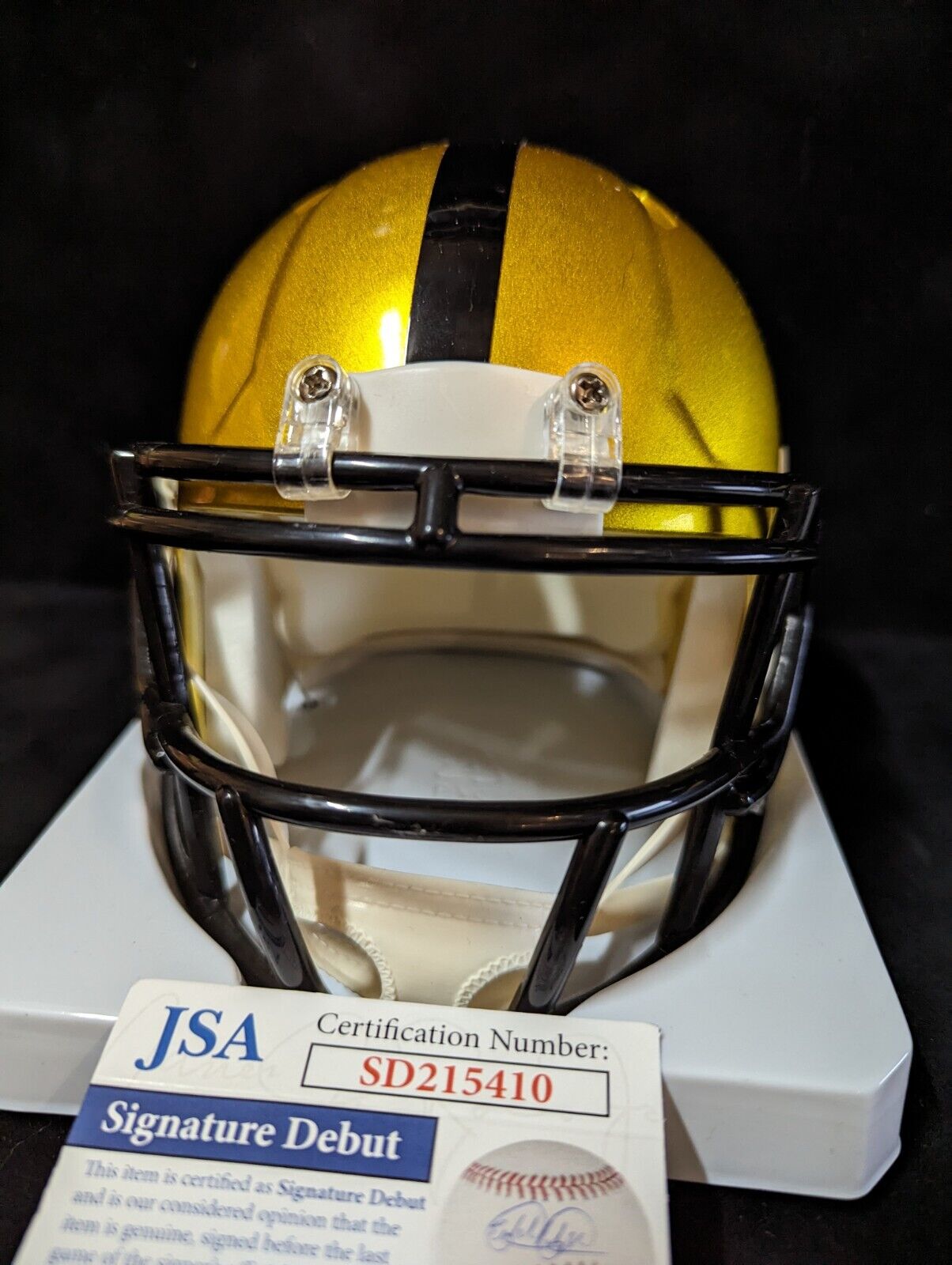 MVP Authentics Pittsburgh Steelers Keeanu Benton Autographed Flash Mini Helmet Jsa Coa 90 sports jersey framing , jersey framing
