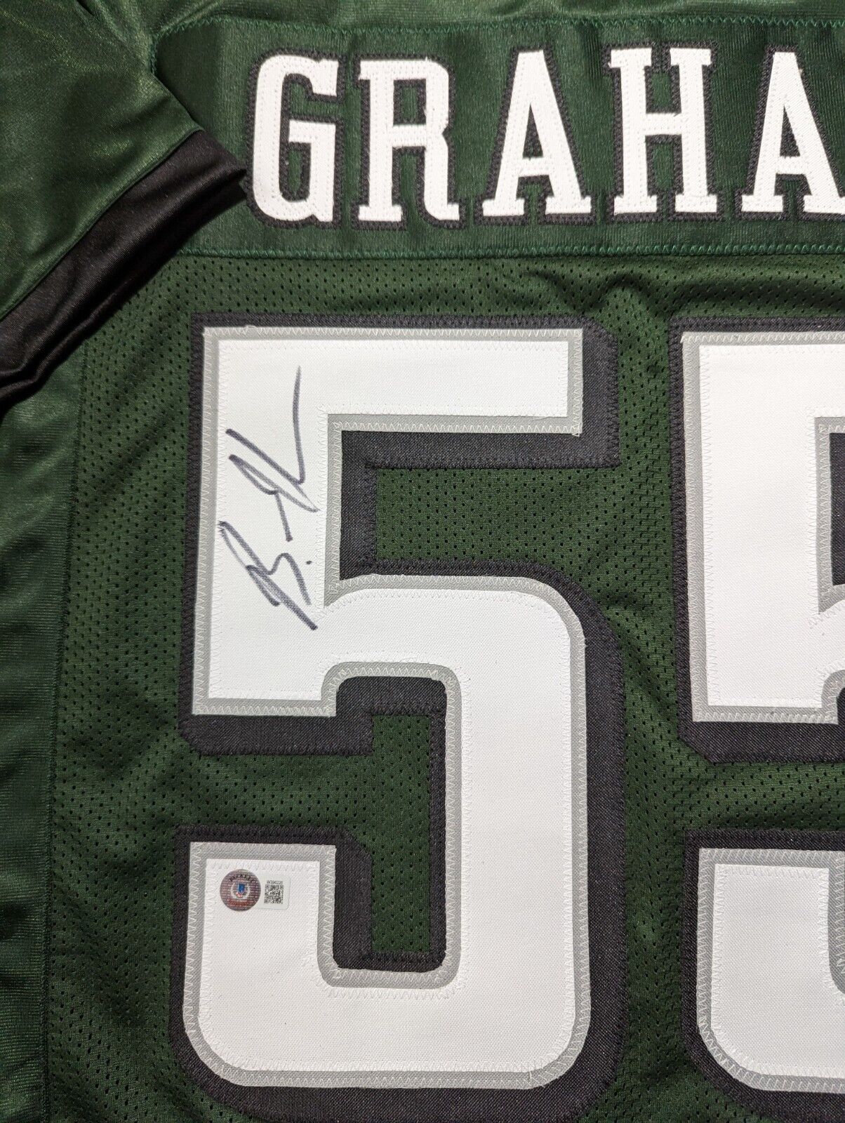 MVP Authentics Philadelphia Eagles Brandon Graham Autographed Signed Jersey Beckett Holo 107.10 sports jersey framing , jersey framing
