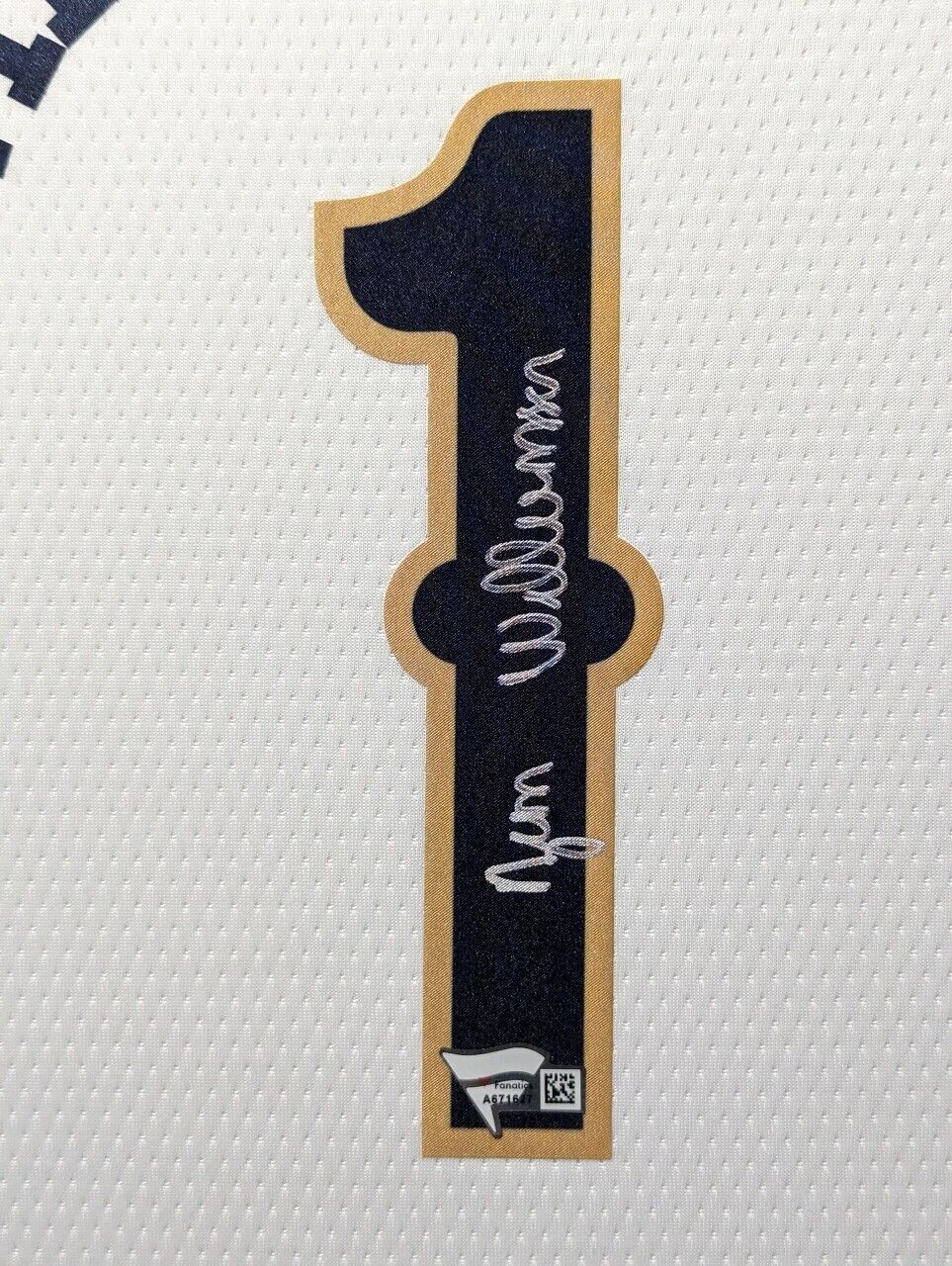 MVP Authentics Framed In Suede New Orleans Pelicans Zion Williamson Signed Jersey Fanatics Holo 1440 sports jersey framing , jersey framing