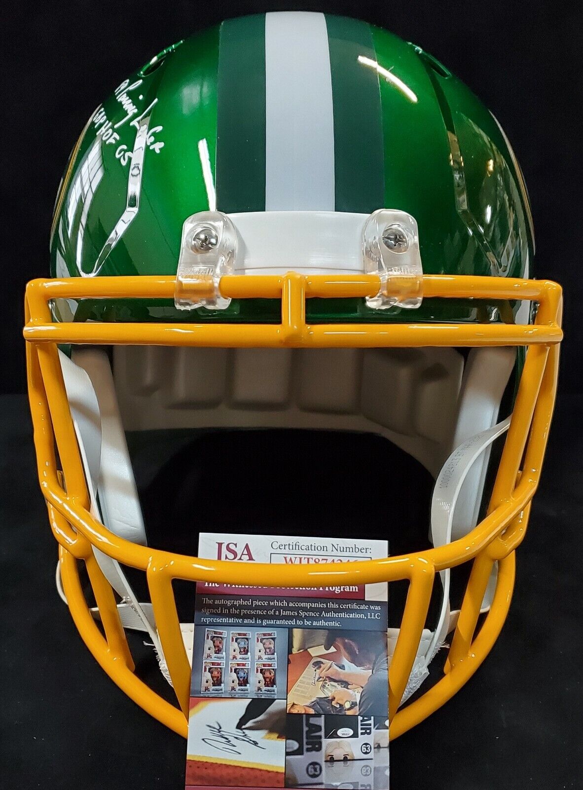 MVP Authentics Green Bay Packers Don Majkowski Signed Full Size Flash Rep Helmet Jsa Coa 260.10 sports jersey framing , jersey framing