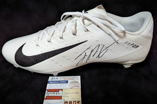 MVP Authentics Pittsburgh Steelers Joey Porter Jr Autographed Signed Cleat Jsa Coa 117 sports jersey framing , jersey framing