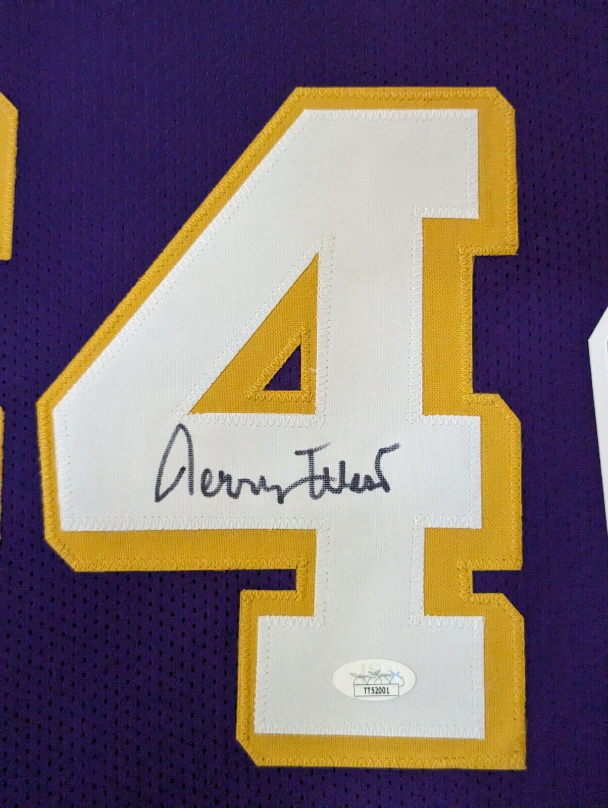 Framed L.A. Lakers Jerry West Autographed Signed Jersey Jsa Coa