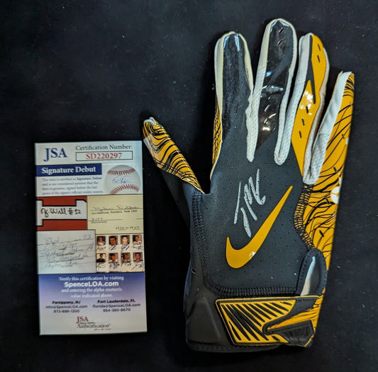 MVP Authentics Pittsburgh Steelers Joey Porter Jr Signed Glove Jsa Coa 112.50 sports jersey framing , jersey framing