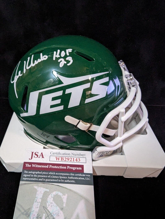 MVP Authentics New York Jets Joe Klecko Autographed Signed Inscribed Speed Mini Helmet Jsa Coa 98.10 sports jersey framing , jersey framing