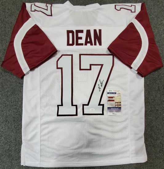 MVP Authentics Horn Lake Eagles Nakobe Dean Autographed Signed Jersey Jsa Coa 130.50 sports jersey framing , jersey framing