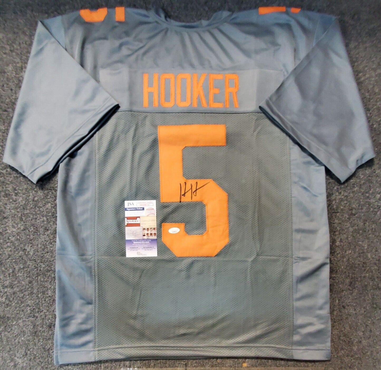 MVP Authentics Tennessee Volunteers Hendon Hooker Autographed Signed Smoke Jersey Jsa Coa 216 sports jersey framing , jersey framing