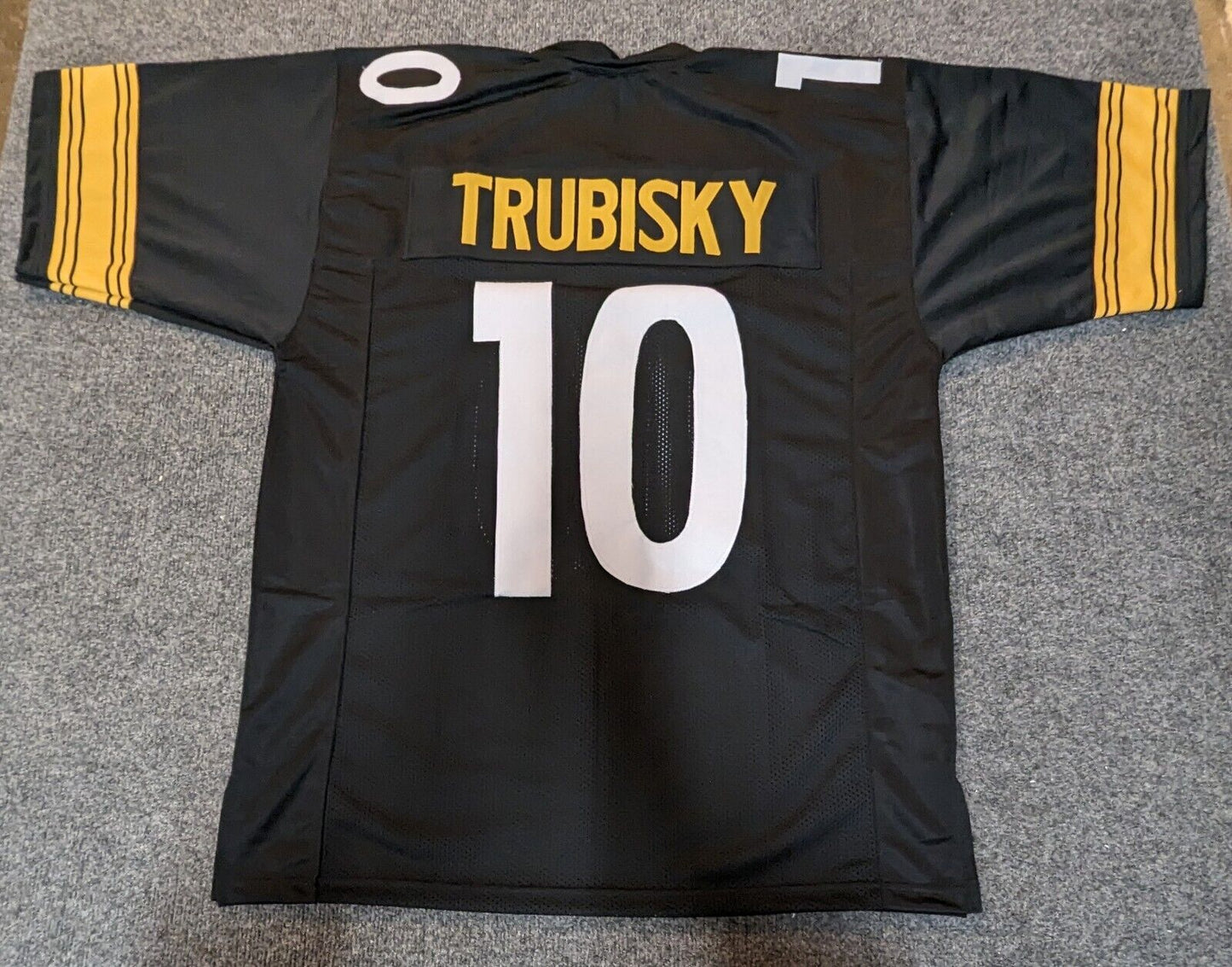 Unbranded Mitch Trubisky Unsigned Pittsburgh Steelers Style Custom Jersey 22.50 sports jersey framing , jersey framing