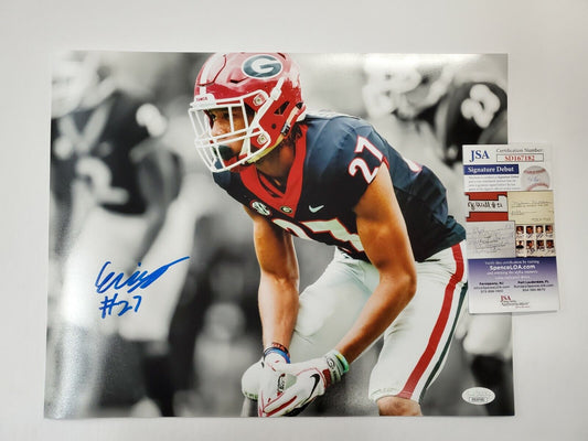 MVP Authentics Georgia Bulldogs Eric Stokes Autographed Signed 16X20 Photo Jsa  Coa 89.10 sports jersey framing , jersey framing