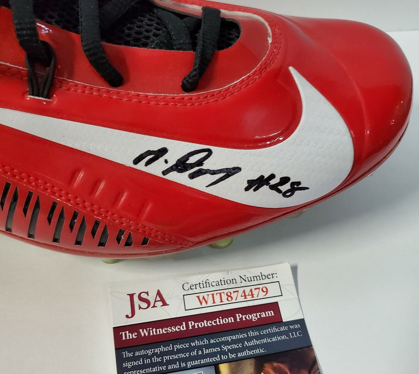MVP Authentics Mike Davis Autographed Signed Cleat Jsa Coa 107.10 sports jersey framing , jersey framing