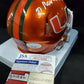 MVP Authentics Greg Rousseau Autographed Signed Miami Hurricanes  Flash Mini Helmet Jsa Coa 116.10 sports jersey framing , jersey framing