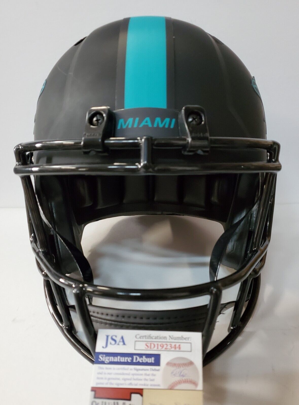 MVP Authentics Miami Dolphins Jevon Holland Signed Full Size Eclipse Replica Helmet Jsa Coa 297 sports jersey framing , jersey framing