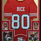 MVP Authentics Framed In Suede San Francisco 49Ers Jerry Rice Autographed Jersey Tristar Holo 900 sports jersey framing , jersey framing