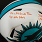 MVP Authentics Miami Dolphins Zach Thomas Signed Insc Full Size Lunar Authentic Helmet Jsa Coa 809.10 sports jersey framing , jersey framing