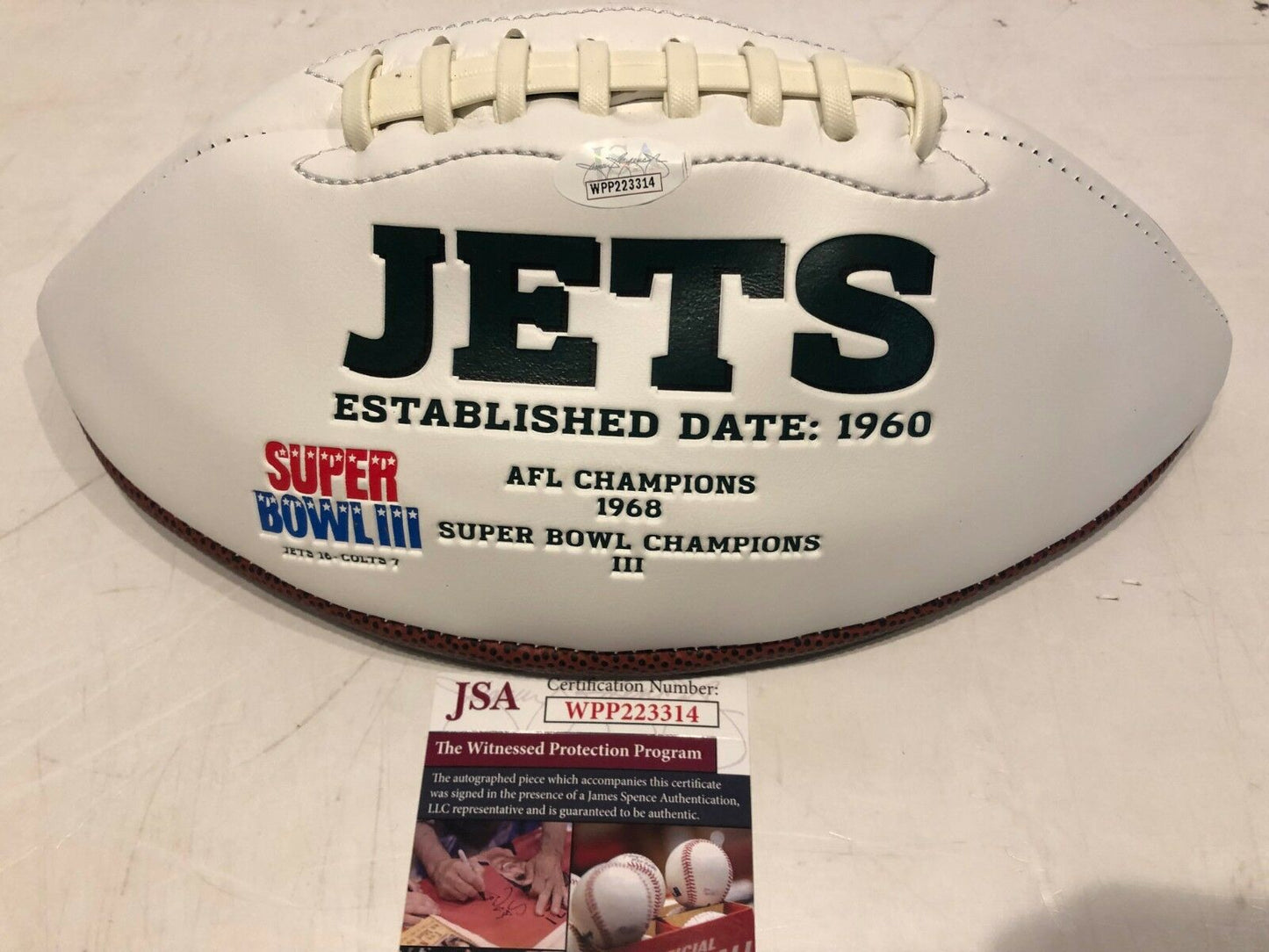 MVP Authentics Darron Lee Autographed Signed N.Y. Jets Logo Football Jsa Coa 35.99 sports jersey framing , jersey framing