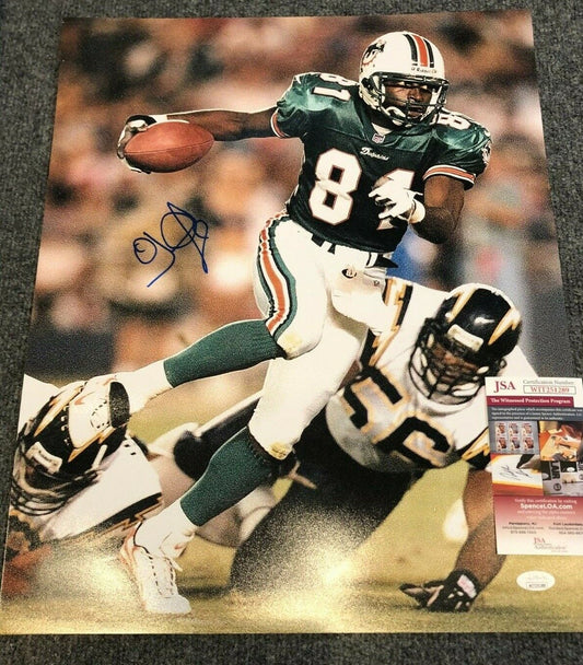 MVP Authentics Miami Dolphins Oj Mcduffie Autographed Signed 16X20 Photo Jsa Coa 89.10 sports jersey framing , jersey framing