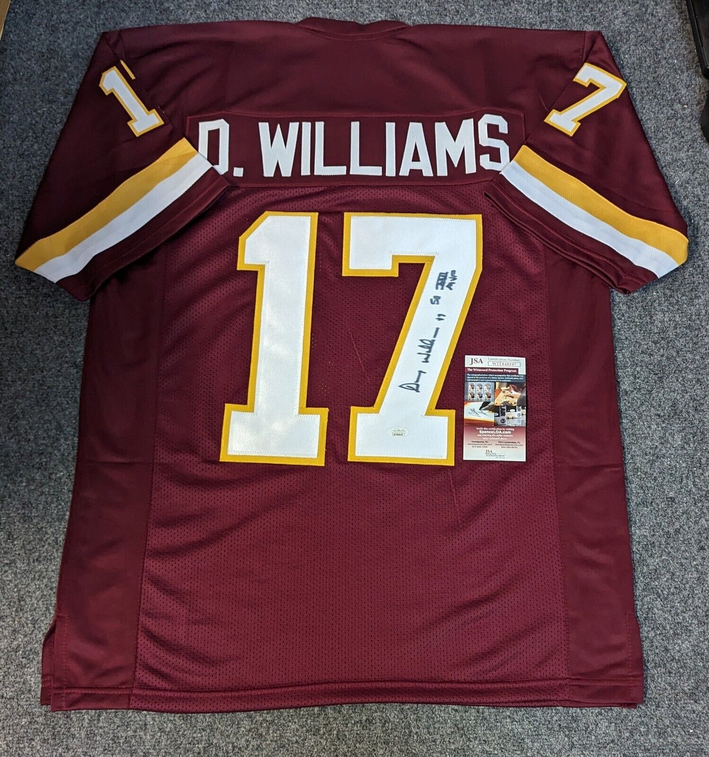 Washington Football Doug Williams Autographed Jersey Jsa Coa