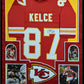 MVP Authentics Framed In Suede Kansas City Chiefs Travis Kelce Autographed Jersey Jsa Coa 1125 sports jersey framing , jersey framing