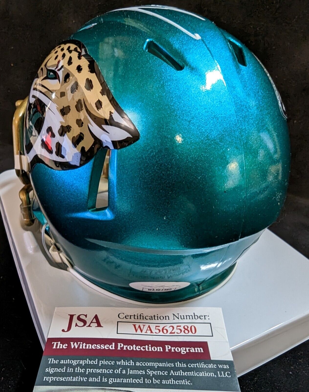 MVP Authentics Jacksonville Jaguars Tyson Campbell Signed Flash Mini Helmet Jsa Coa 117 sports jersey framing , jersey framing