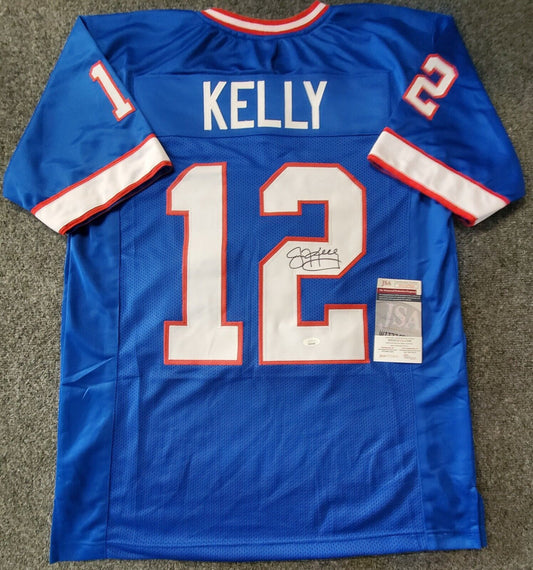 MVP Authentics Buffalo Bills Jim Kelly Autographed Signed Jersey Jsa Coa 126 sports jersey framing , jersey framing