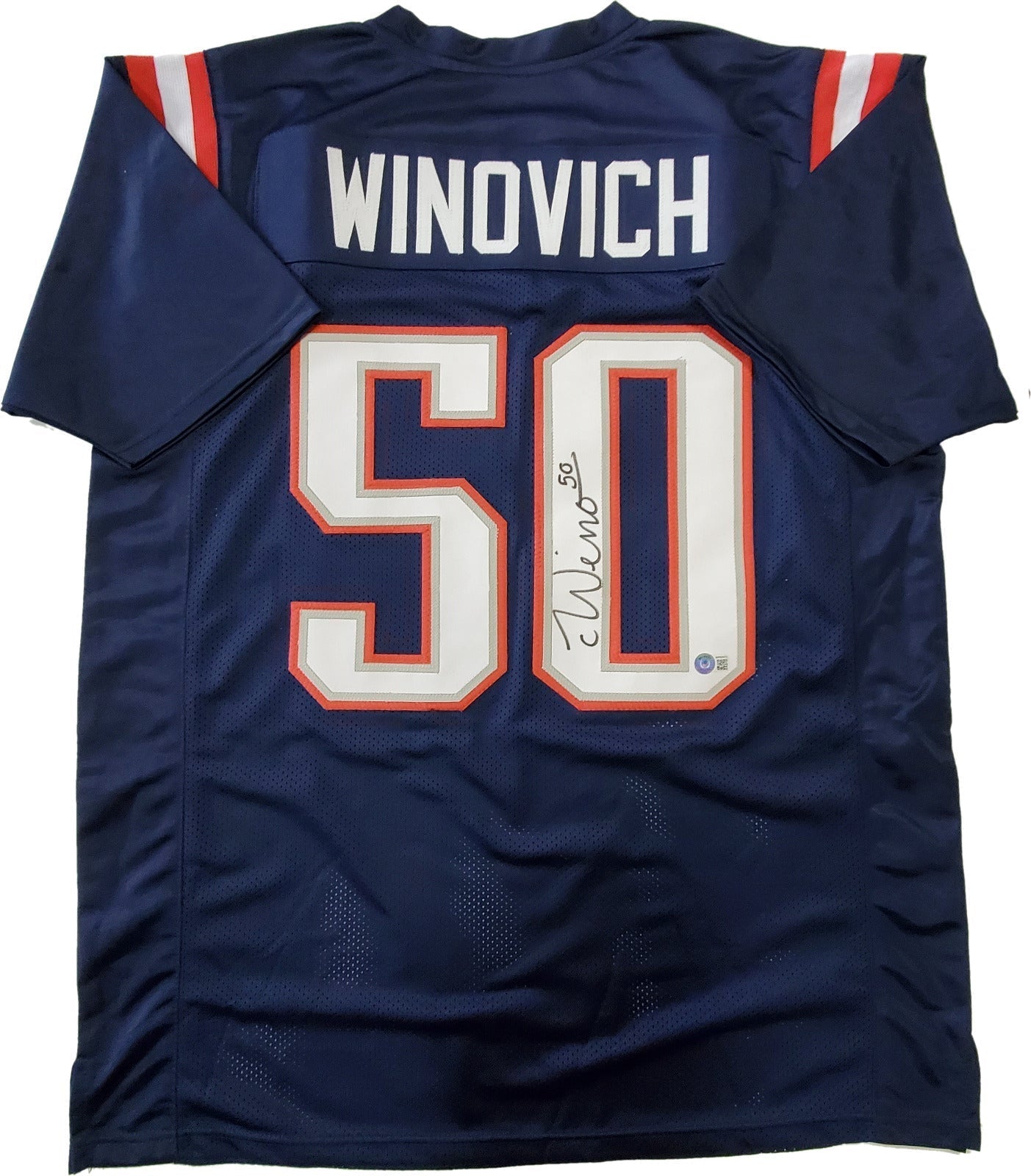 MVP Authentics New England Patriots Chase Winovich Autographed Signed Jersey Beckett Holo 116.10 sports jersey framing , jersey framing