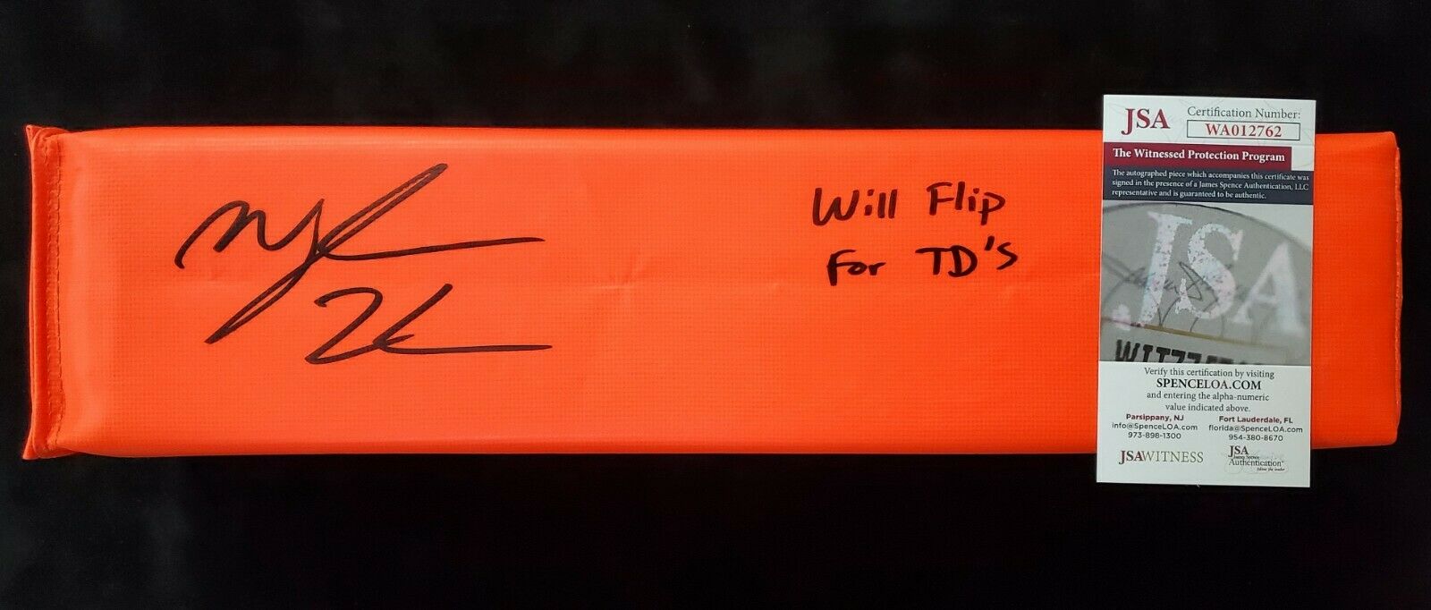 MVP Authentics Indianapolis Colts Nyheim Hines Autographed Signed Inscribed Pylon Jsa Coa 121.50 sports jersey framing , jersey framing