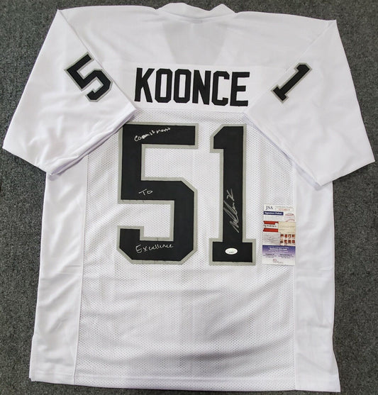 MVP Authentics Las Vegas Raiders Malcolm Koonce Autographed Inscribed Jersey Jsa Coa 112.50 sports jersey framing , jersey framing
