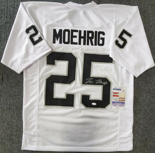 MVP Authentics Las Vegas Raiders Tre'von Moehrig Autographed Jersey Jsa Coa 144 sports jersey framing , jersey framing