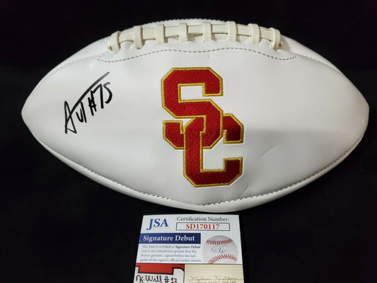 MVP Authentics Usc Trojans Alijah Vera-Tucker Autographed Signed Logo Football Jsa Coa 135 sports jersey framing , jersey framing