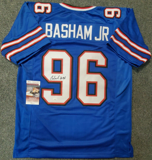 MVP Authentics Buffalo Bills Carlos "Boogie" Basham Jr Autographed Signed Jersey Jsa Coa 126 sports jersey framing , jersey framing