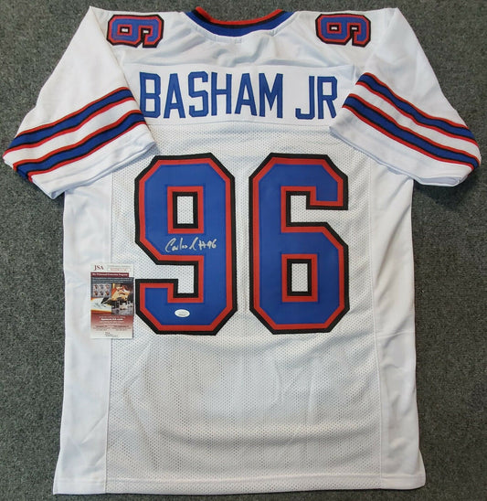 MVP Authentics Buffalo Bills Carlos "Boogie" Basham Jr Autographed Signed Jersey Jsa Coa 126 sports jersey framing , jersey framing