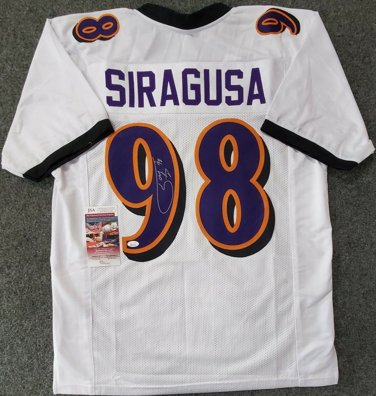 MVP Authentics Baltimore Ravens Tony Siragusa Autographed Signed Jersey Jsa  Coa 116.10 sports jersey framing , jersey framing