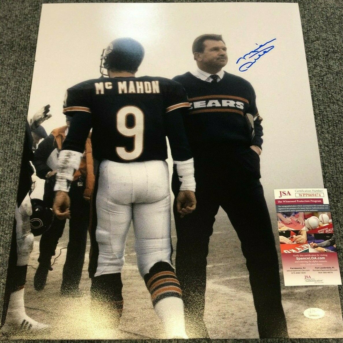 MVP Authentics Chicago Bears Mike Ditka Autographed Signed 16X20 Photo Jsa  Coa 71.10 sports jersey framing , jersey framing