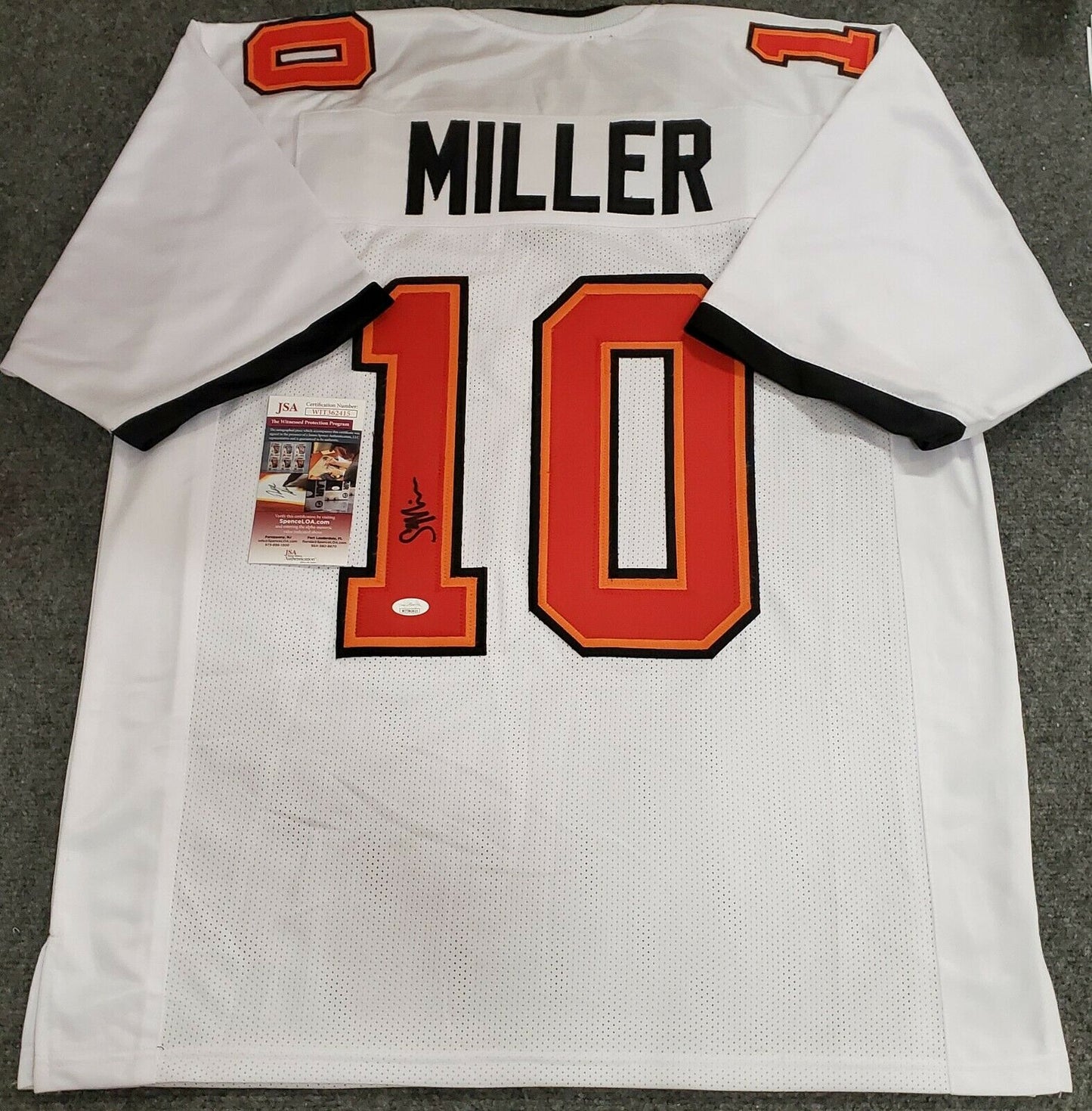 MVP Authentics Tampa Bay Buccaneers Scotty Miller Autographed Signed Jersey Jsa  Coa 112.50 sports jersey framing , jersey framing