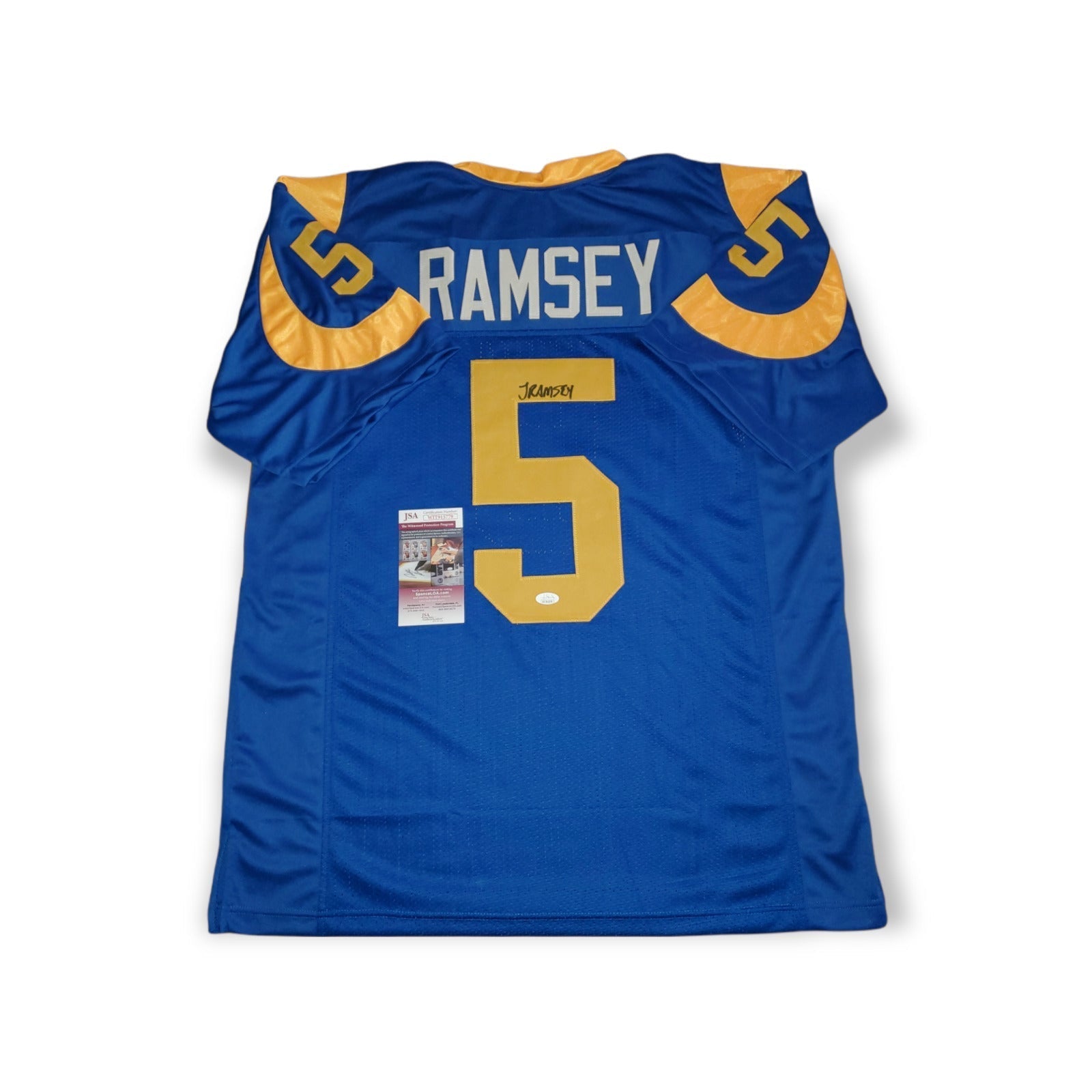 MVP Authentics Los Angeles Rams Jalen Ramsey Autographed Signed Jersey Jsa Coa 211.50 sports jersey framing , jersey framing
