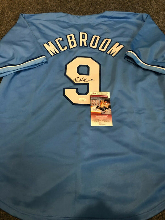MVP Authentics Kansas City Royals Ryan Mcbroom Autographed Signed Jersey Jsa Coa 107.10 sports jersey framing , jersey framing