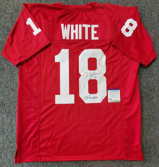 MVP Authentics Oklahoma Sooners Jason White Autographed Signed Inscribed Jersey Psa Coa 112.50 sports jersey framing , jersey framing