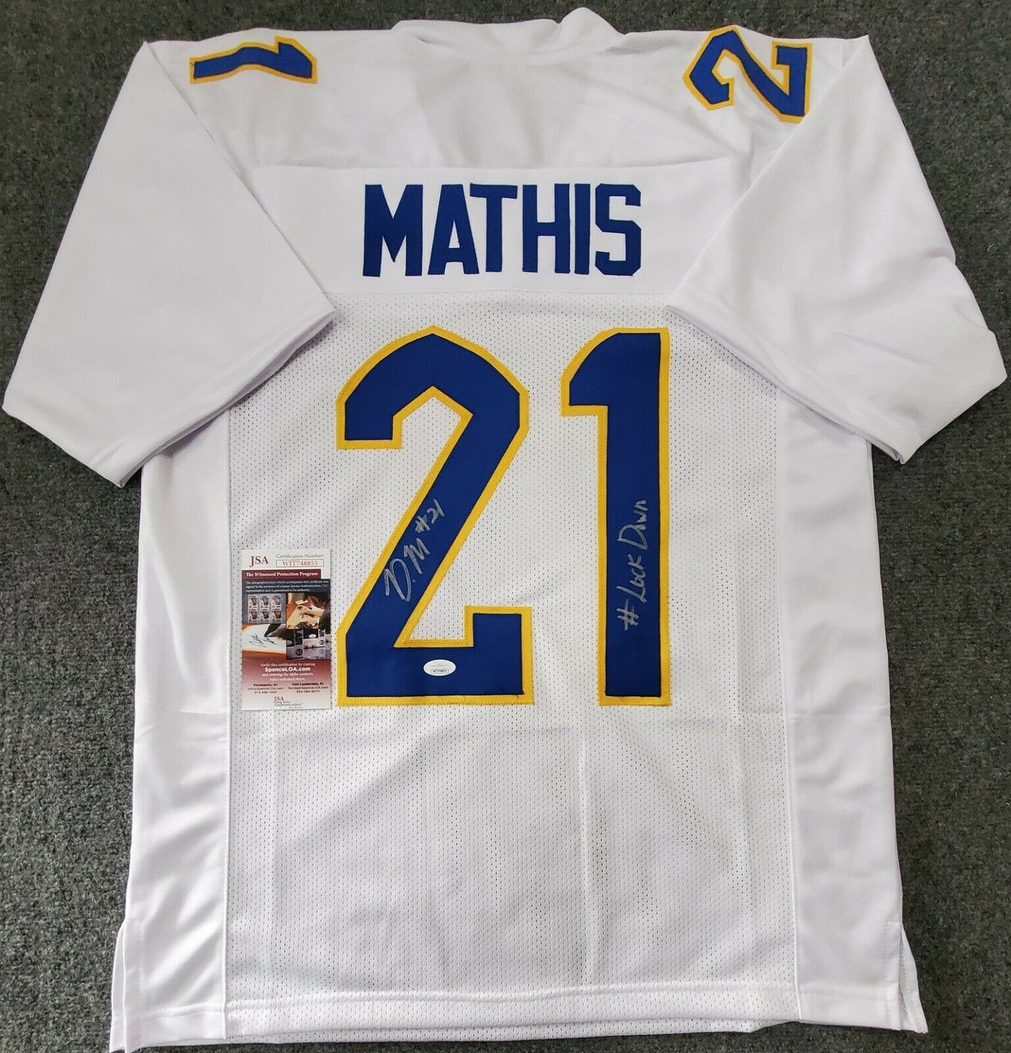 MVP Authentics Pitt Panthers Damarri Mathis Autographed Signed Inscribed Jersey Jsa Coa 63 sports jersey framing , jersey framing