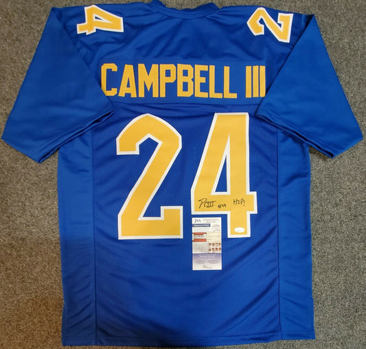 MVP Authentics Pitt Panthers Phil Campbell Iii Signed Inscribed "H2p!" Jersey Jsa Coa 63 sports jersey framing , jersey framing
