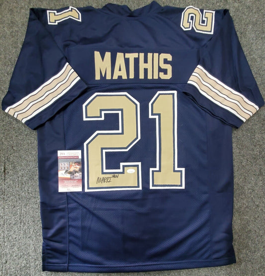 MVP Authentics Pitt Panthers Damarri Mathis Autographed Signed Jersey Jsa Coa 54 sports jersey framing , jersey framing