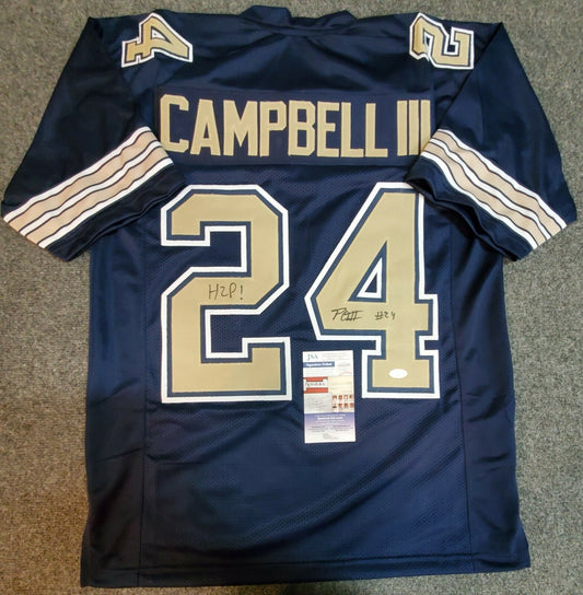 MVP Authentics Pitt Panthers Phil Campbell Iii Signed Inscribed "H2p!" Jersey Jsa Coa 63 sports jersey framing , jersey framing
