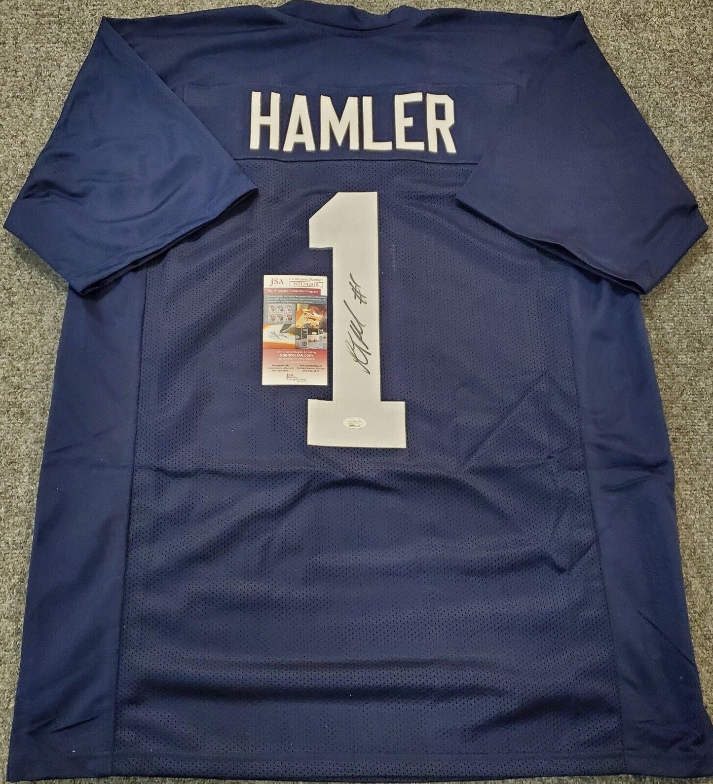 MVP Authentics Penn State Kj Hamler Autographed Signed Jersey Jsa Coa 125.10 sports jersey framing , jersey framing