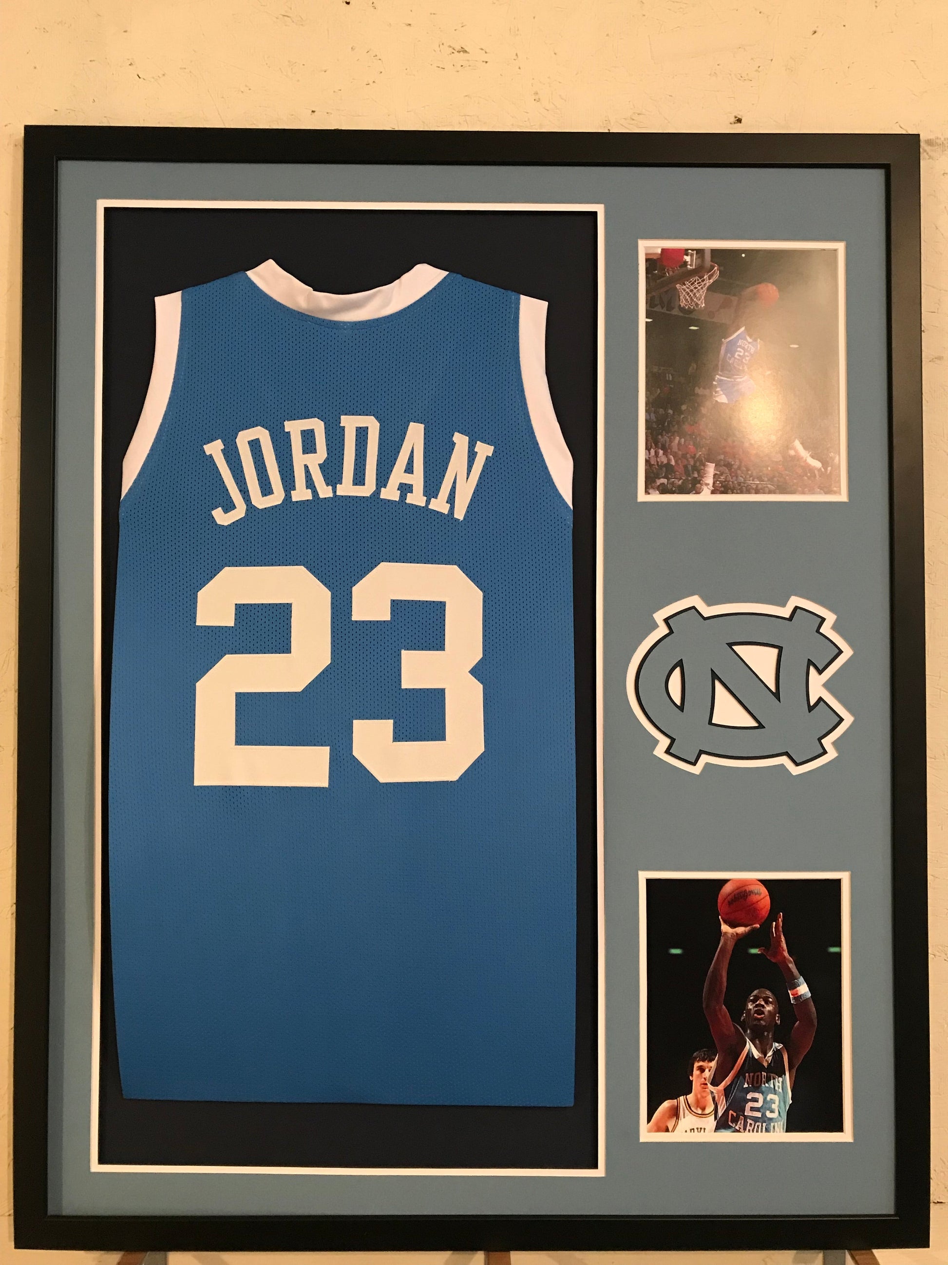 Custom Framing - 2 photo vertical for Basketball jersey