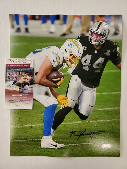 MVP Authentics Oakland Raiders Nick Kwiatkoski Autographed 11X14 Photo Jsa Coa 62.10 sports jersey framing , jersey framing