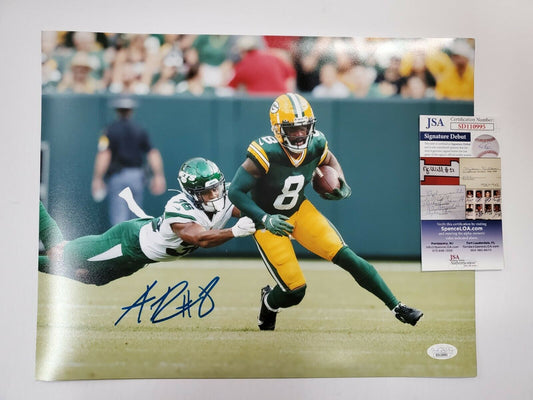 MVP Authentics Green Bay Packers Amari Rodgers Autographed 11X14 Photo Jsa Coa 71.10 sports jersey framing , jersey framing