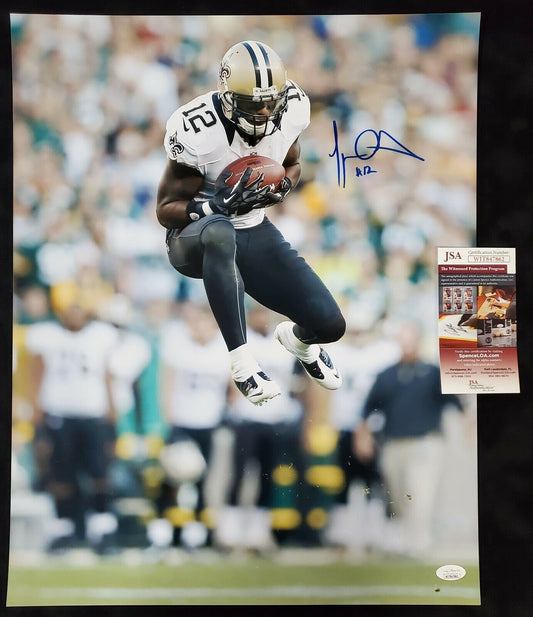 MVP Authentics New Orleans Saints Marques Colston Autographed 16X20 Photo Jsa Coa 107.10 sports jersey framing , jersey framing