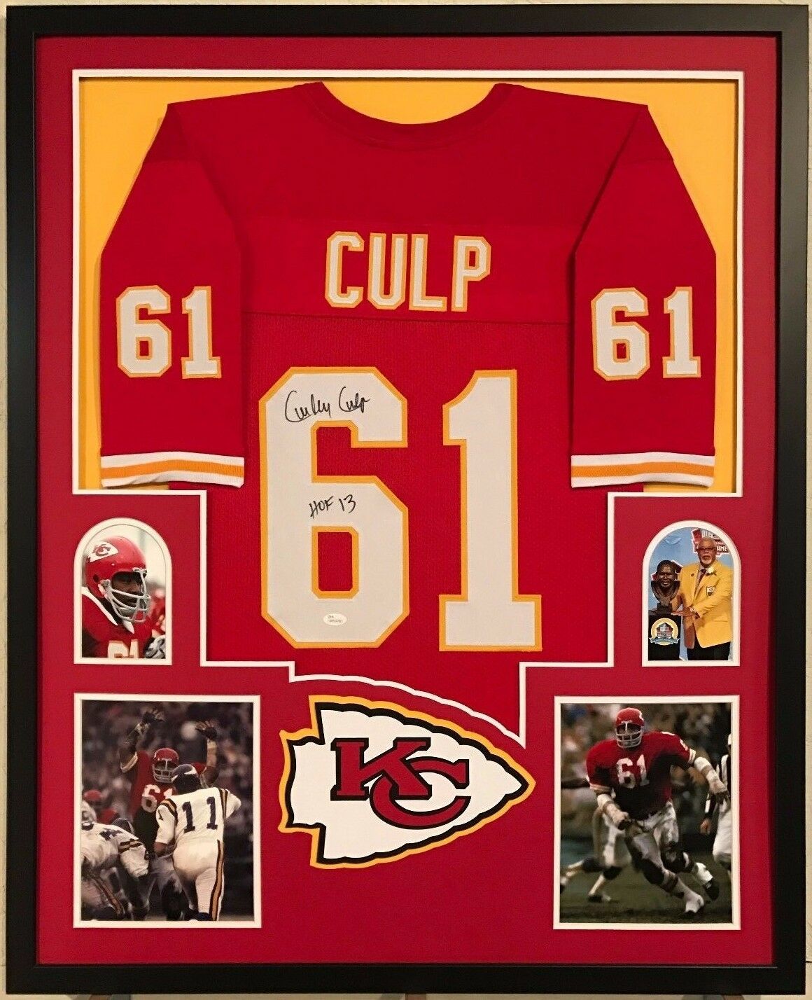 MVP Authentics Framed Curley Culp Autographed Signed Inscr Kansas City Chiefs Jersey Jsa Coa 360 sports jersey framing , jersey framing