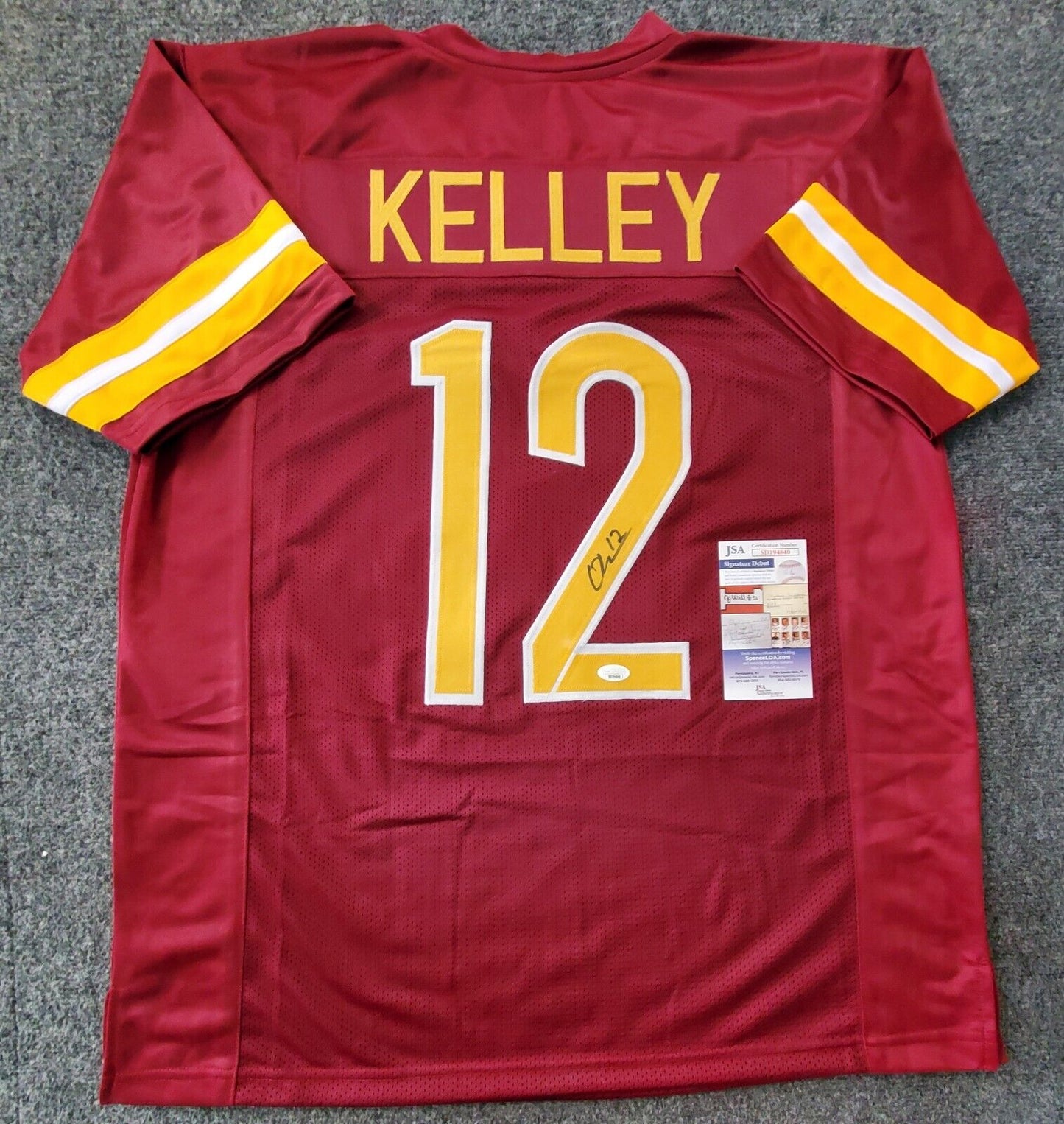 MVP Authentics Washington Commanders Cole Kelley Autographed Signed Jersey Jsa Coa 90 sports jersey framing , jersey framing